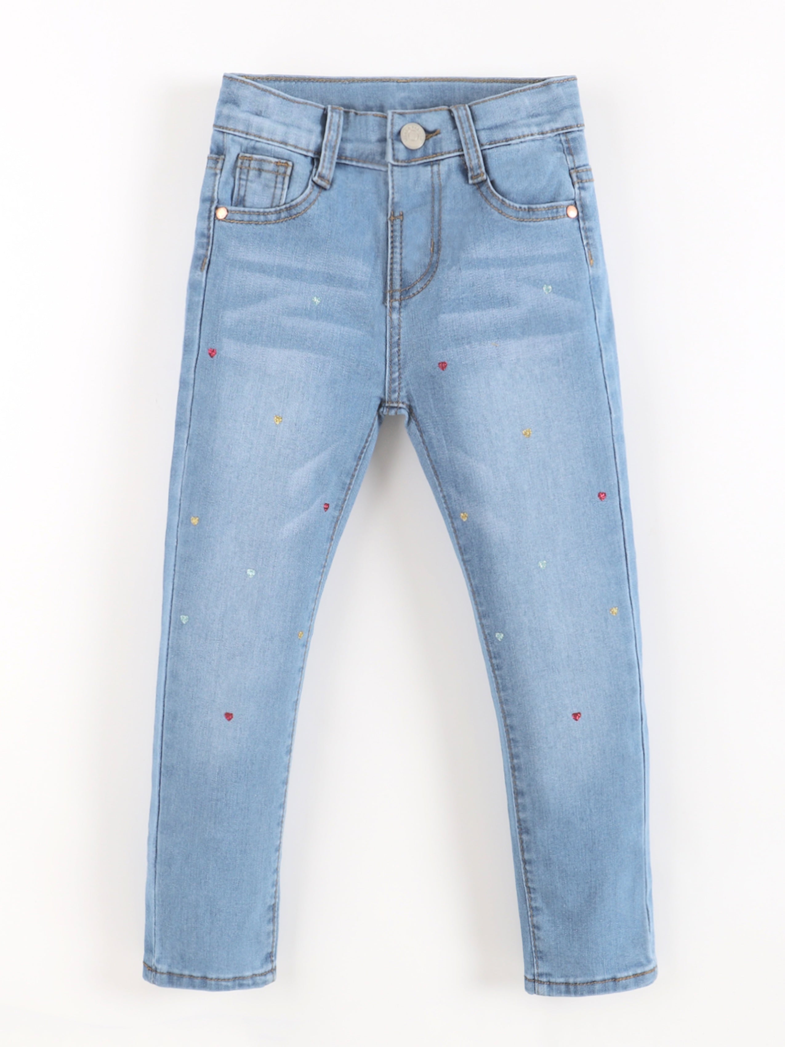 Kinderkleurige Hot Pressed Casual Jeans