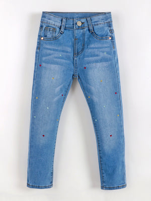 Kinderkleurige Hot Pressed Casual Jeans