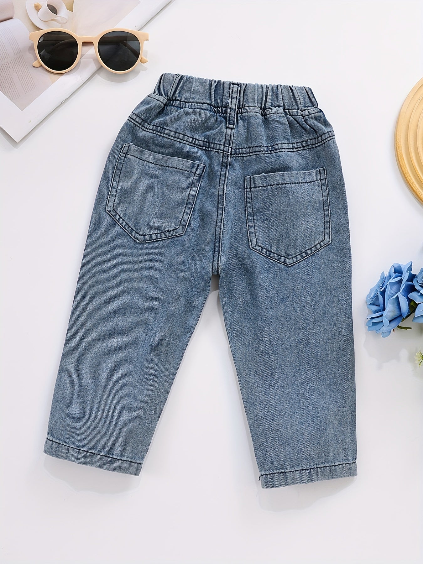 Schattige Hart Geborduurde Meisjes Denim Jeans