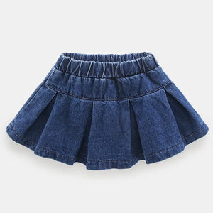 Jupe d'été en Denim pour filles, jupe courte assortie avec tout, vêtements cousus à la mode, tenue décontractée pour enfants, vêtements pour bébés, nouvelle collection printemps 2022 