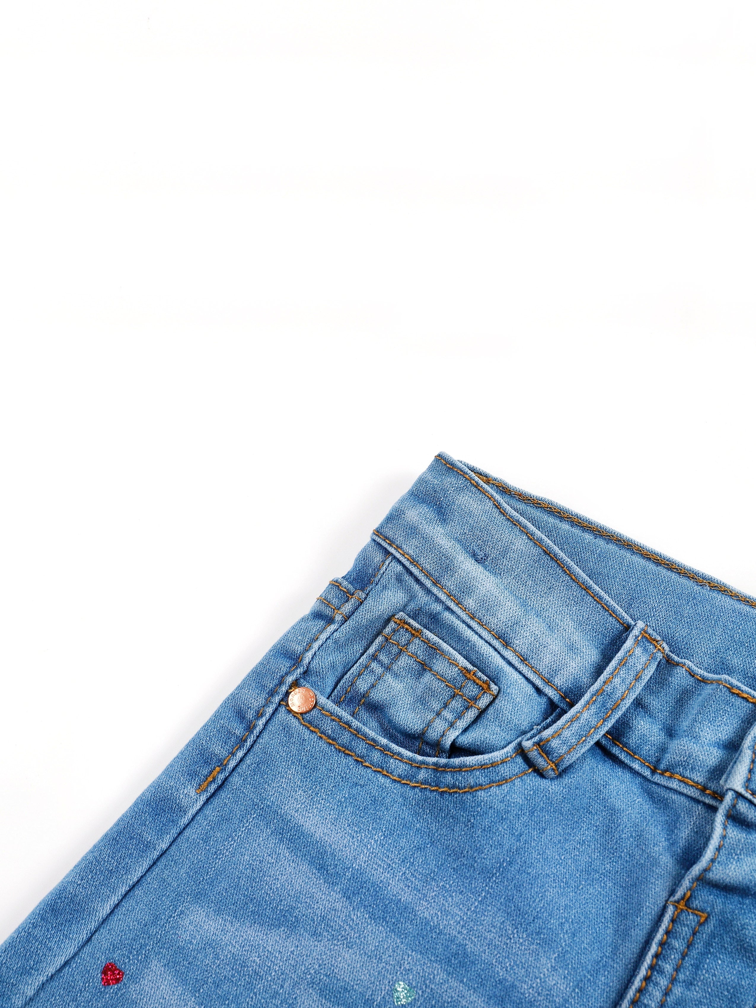 Kinderkleurige Hot Pressed Casual Jeans